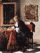 METSU, Gabriel Man Writing a Letter gsg oil painting on canvas